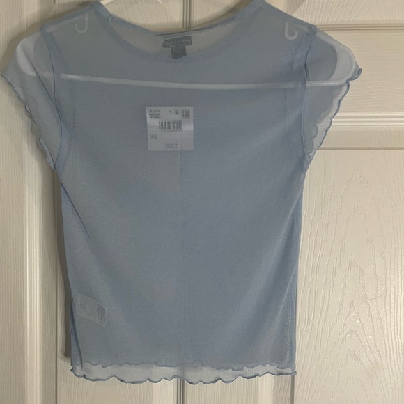 MESH AMERICAN EAGLE LIGHT BLUE CROP TOP BRAND NEW WITH TAGS - Picture 2 of 4